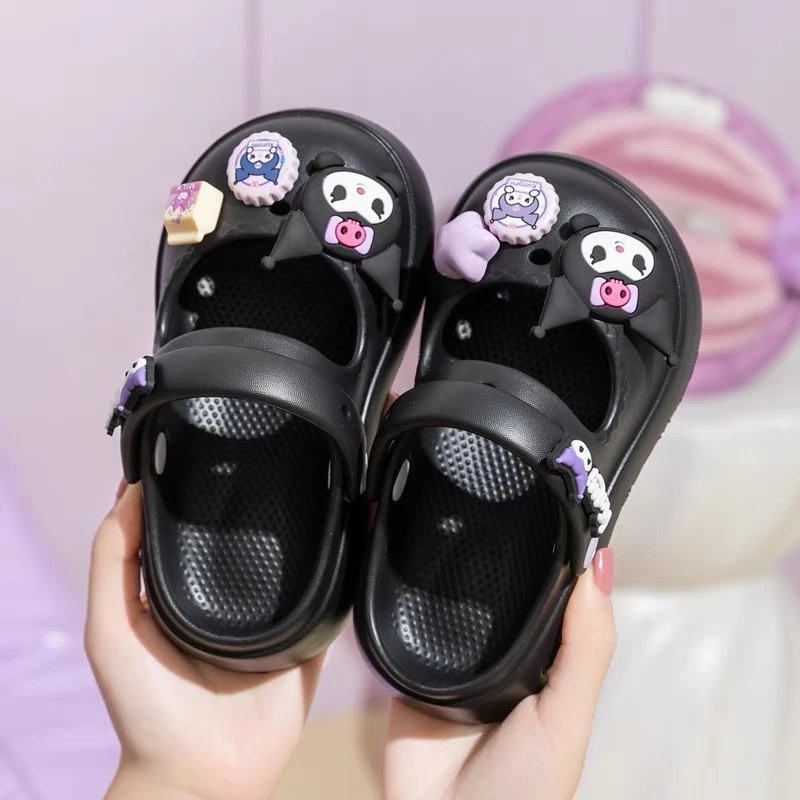 Dép sục cho bé Kuromi dáng lolita siêu xinh tặng kèm sticker (6217+368)