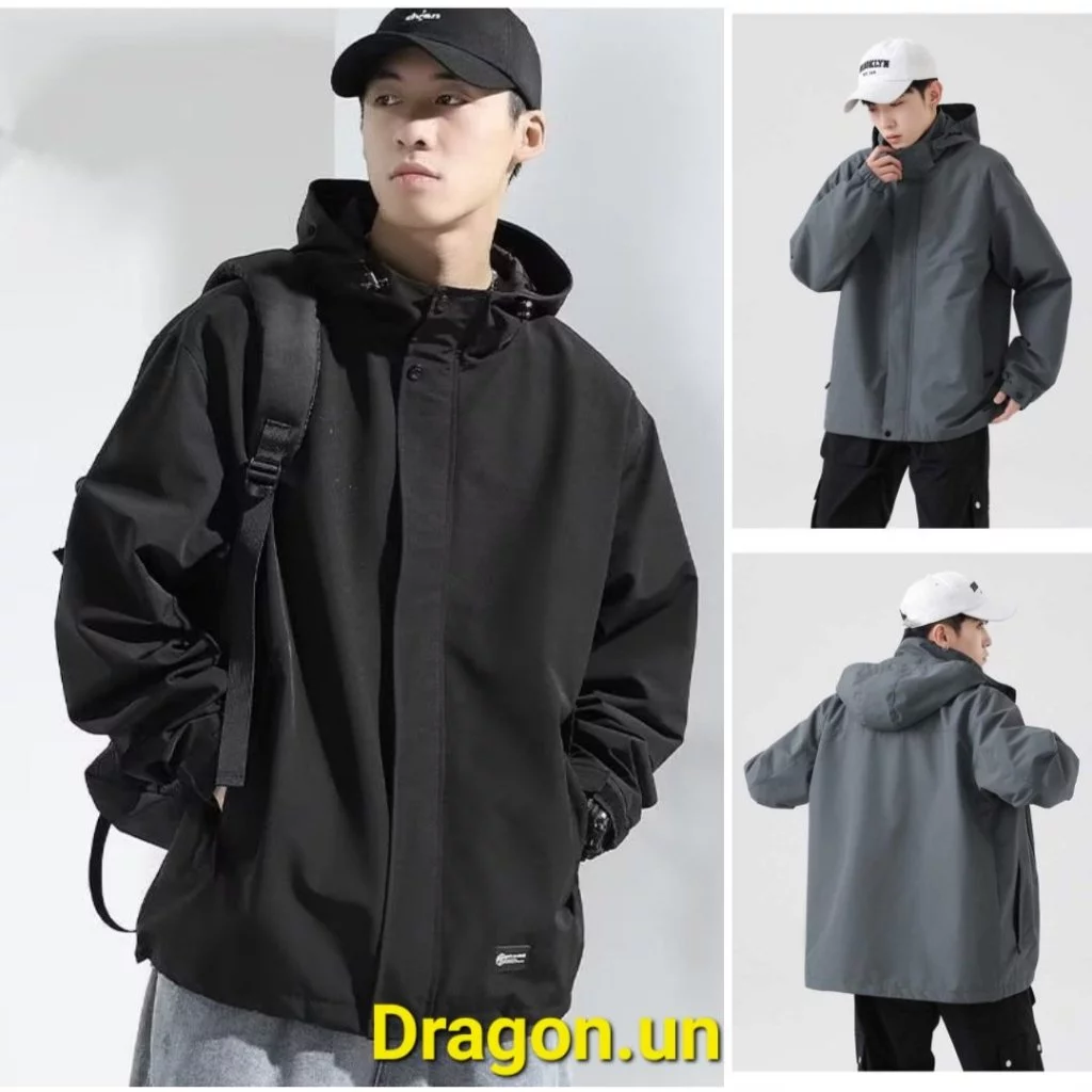 [ DRAGON.UN ] ÁO KHOÁC NAM , Áo Khoác Dù Nam-Nữ,Khoác Gió chống nắng 2 lớp dày dặn có túi trong và có nón rộng.