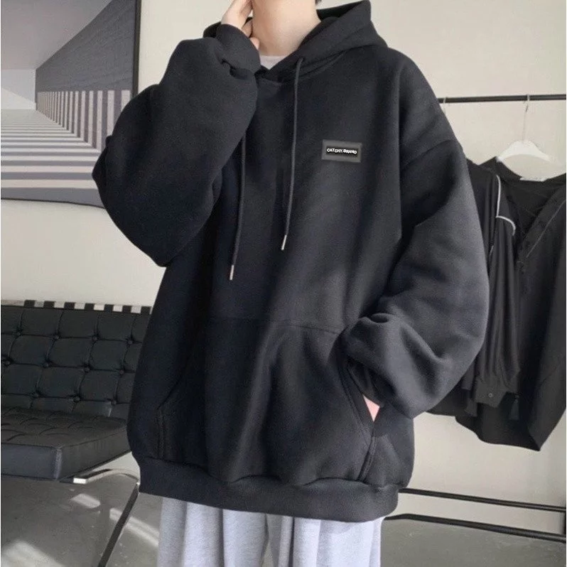 Áo hoodie nam nữ áo nỉ hoodie basic form rộng gắn MÁC siêu dày phong cách Hàn Quốc