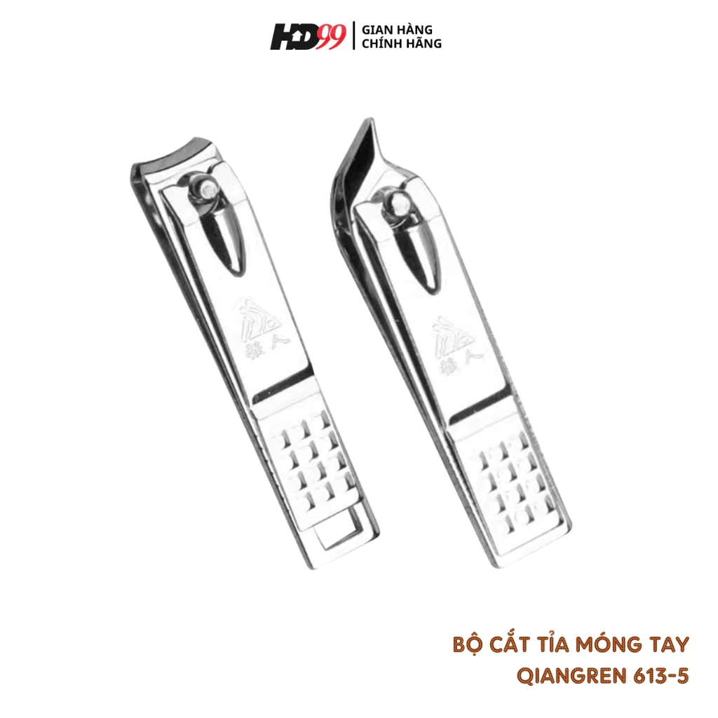 Set 2 Bấm Móng Tay QIANGREN 613-5, Chất Liệu Thép Không Gỉ