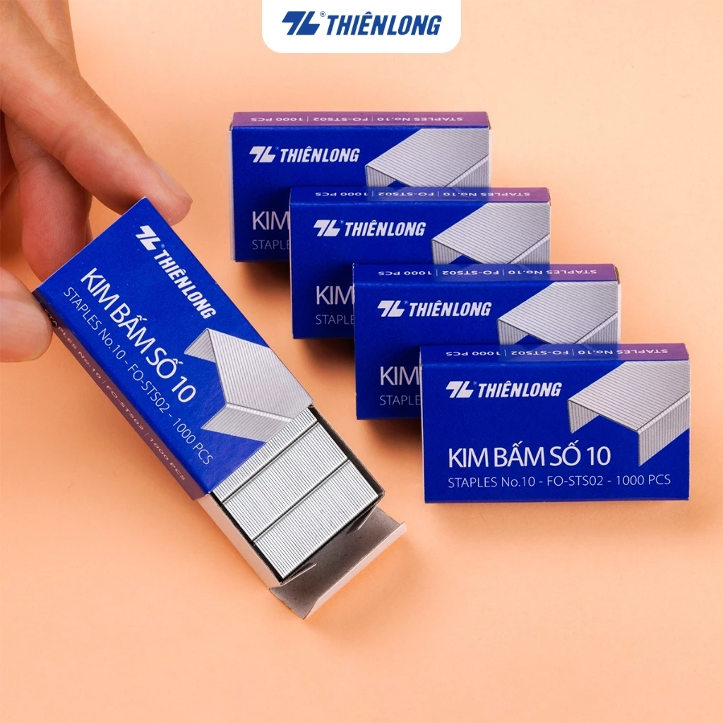 Kim Bấm Số 10 Thiên Long FO-STS02 – Thép Cao Cấp Chống Gỉ