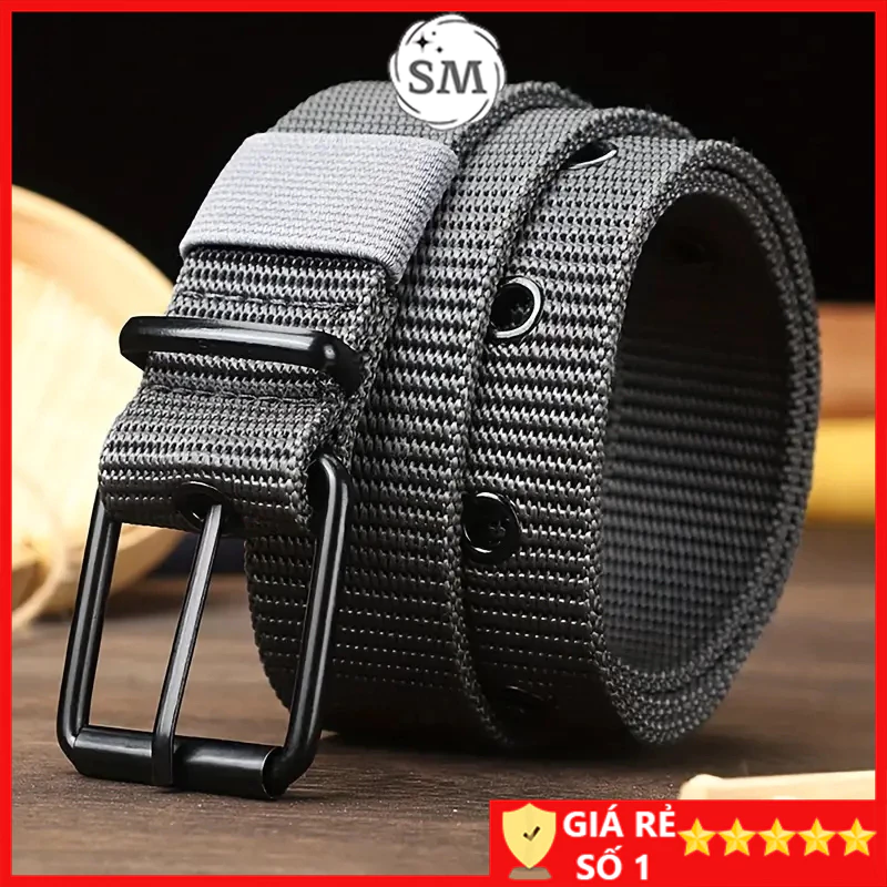 Thắt lưng nam vải canvas cao cấp kiểu dáng đơn giản Dây lưng nam siêu bền TLV001SM