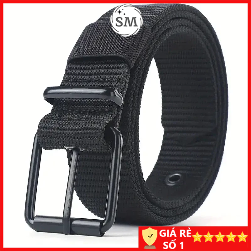 Thắt lưng nam vải Canvas phong cách đơn giản siêu bền Dây lưng nam khóa kim loại TLV01SM