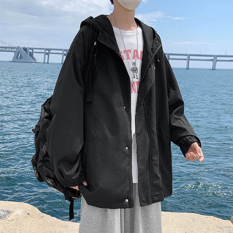 Áo khoác gió FKZ Unisex nam nữ 2 lớp 𝐂𝐨́ 𝐓𝐮́𝐢 𝐓𝐫𝐨𝐧𝐠, Áo khoác dù chất liệu vải gió cao cấp kháng nước form rộng