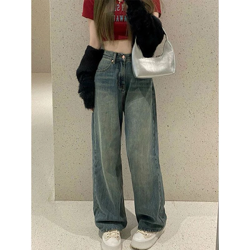 ( Thanh lý xả kho ) Quần jeans ống rộng xanh rêu basic cao cấp trendy thời trang basic thời trang công sở xứ An Nam