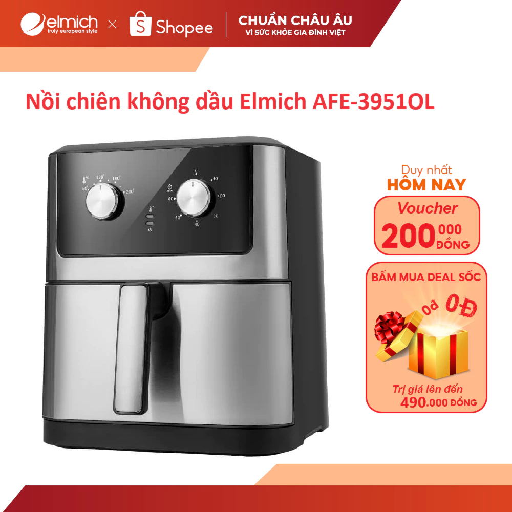 Nồi chiên không dầu Elmich AFE-4023951 - 8,3lit