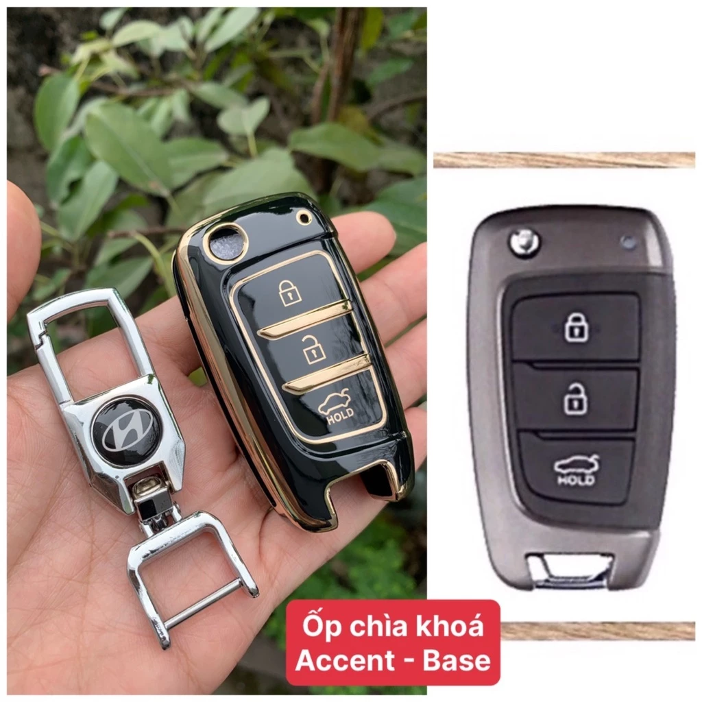 Ốp chìa khóa Hyundai ACCENT bản BASE số sàn (Bản có chìa) Móc Khoá Móc Khóa