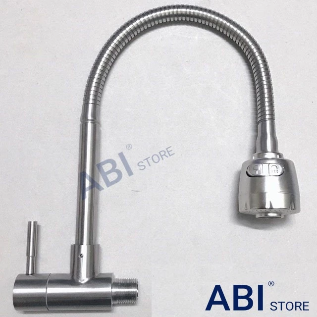 VÒI RỬA BÁT ĐƠN LẠNH CẮM TƯỜNG INOX SUS304