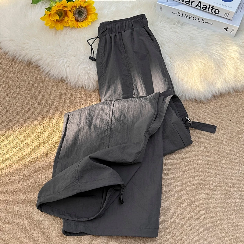 Quần Ống Rộng Gió Nhăn Túi Hộp Bo Gấu FKZ Unisex Nam Nữ Jogger Hàn Quốc Siêu Cá Tính