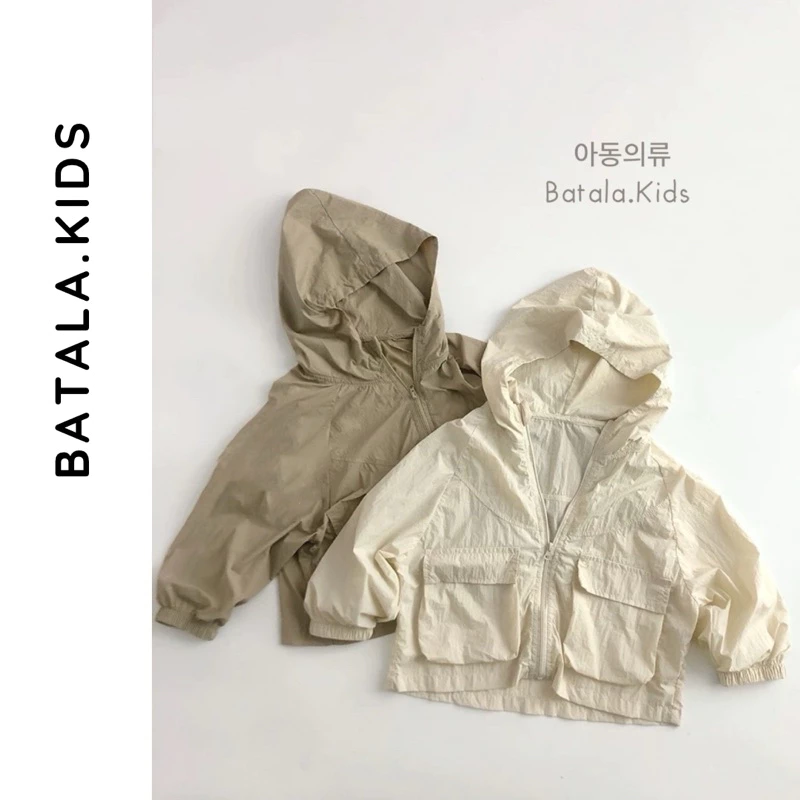 Áo chống nắng cho bé BATALA kids, AOGIOTUIHOP Áo gió MỎNG 1 lớp chống nắng và chống gió cho bé từ 1-6 tuổi
