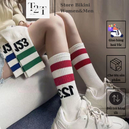 Vớ Tất cổ cao UNISEX số 123 phong cách thể thao, đường phố, năng động,trẻ trung