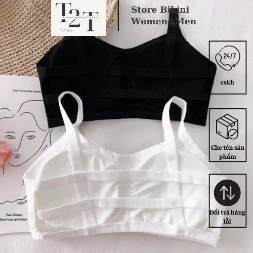 Áo lót lá 3 dây  mút đệm mỏng nhiều màu cho học sinh, sinh viên, Áo bra 3 dây có đệm ngực