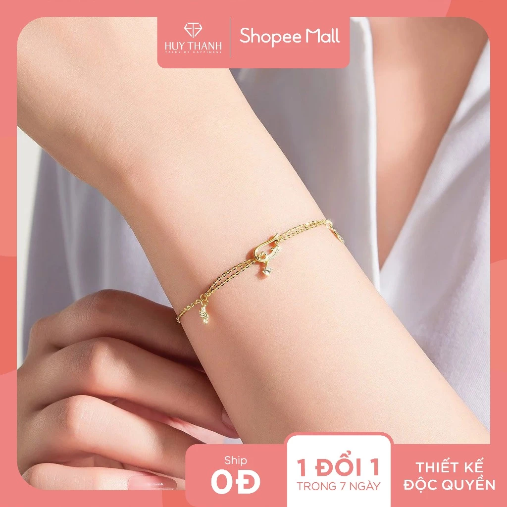 Lắc Tay Nữ Vàng Tây 14k LLF330 Huy Thanh Jewelry