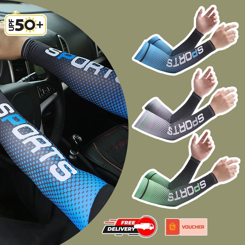 Ống Tay Chống Nắng Đi Phượt Thời Trang Đàn Hồi Cao Thấm Hút Tốt ( Arm Sleeves Thể Thao Vải Băng Lạnh 4D Thoáng Mát )