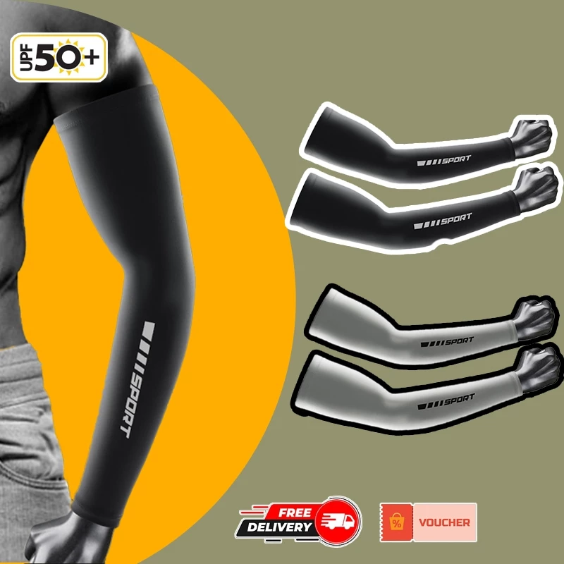 Ống Tay Chống Nắng Nam Chạy Bộ Đi Xe Đạp Bóng Rổ Thể Thao UPF50 ( Tất Tay Thun Lạnh Đàn Hồi Thoáng Mát Cao Cấp )