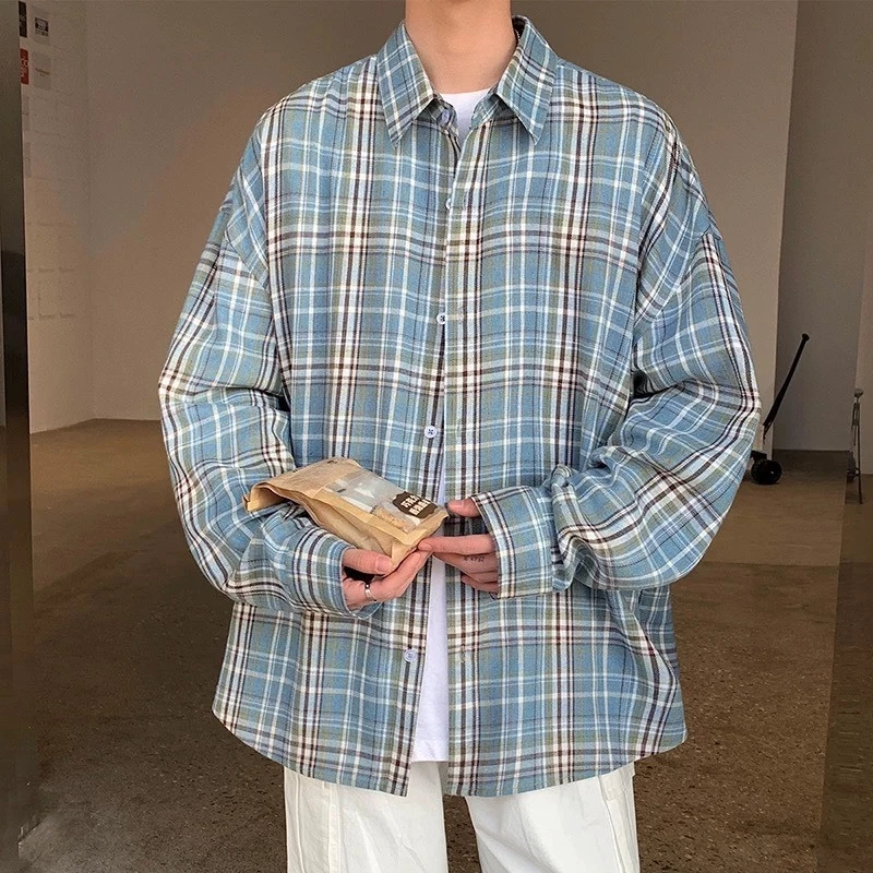 Áo sơ mi Flannel nam dài tay kẻ sọc caro form rộng unisex ROMAN SM05