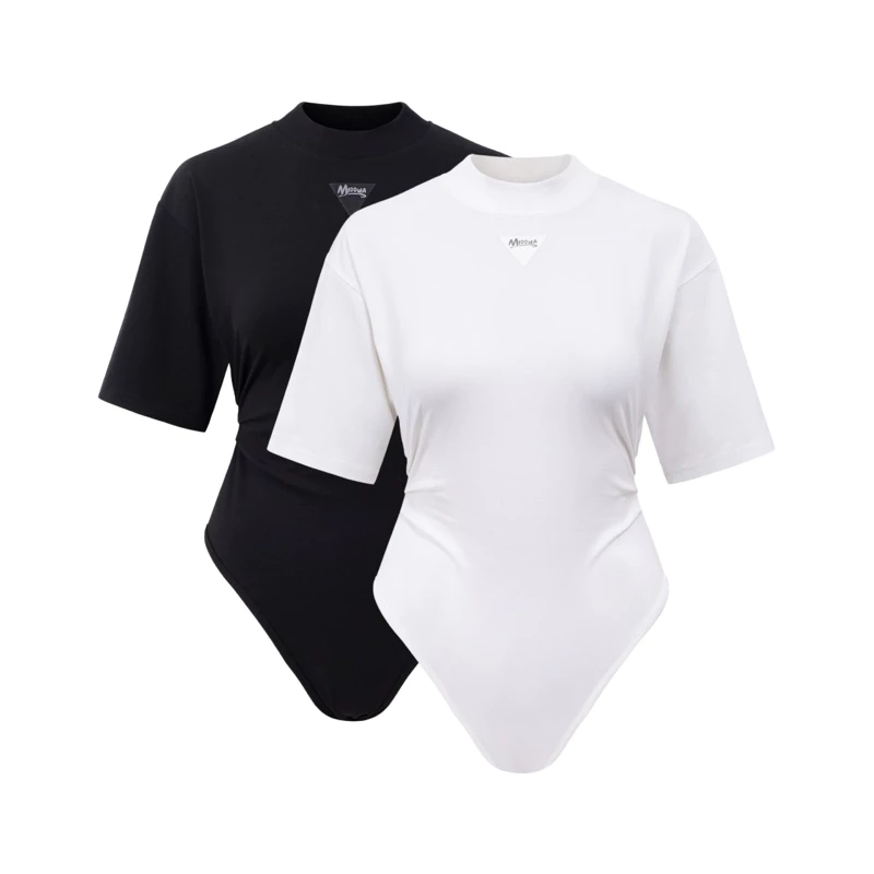 MIDDUA - Bodysuit tay lở, chiết eo