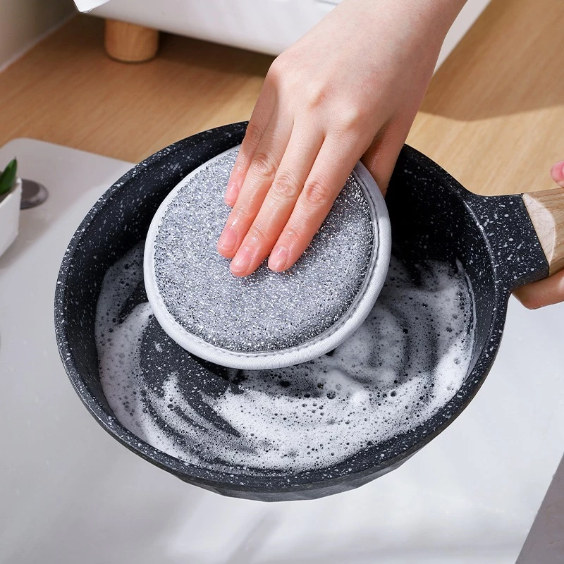COMBO 3 Miếng Bọt Biển Rửa Chén Bát 3 Lớp, Giẻ Rửa Bát Sợi Kim Loại Cọ Xoong Nồi Bát Đĩa Đa Năng Tạo Bọt