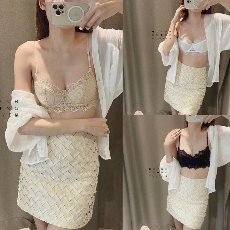 2319_Áo lót, áo ngực Nữ ren cao cấp Có Gọng, Đệm Mỏng, mút tháo dời_