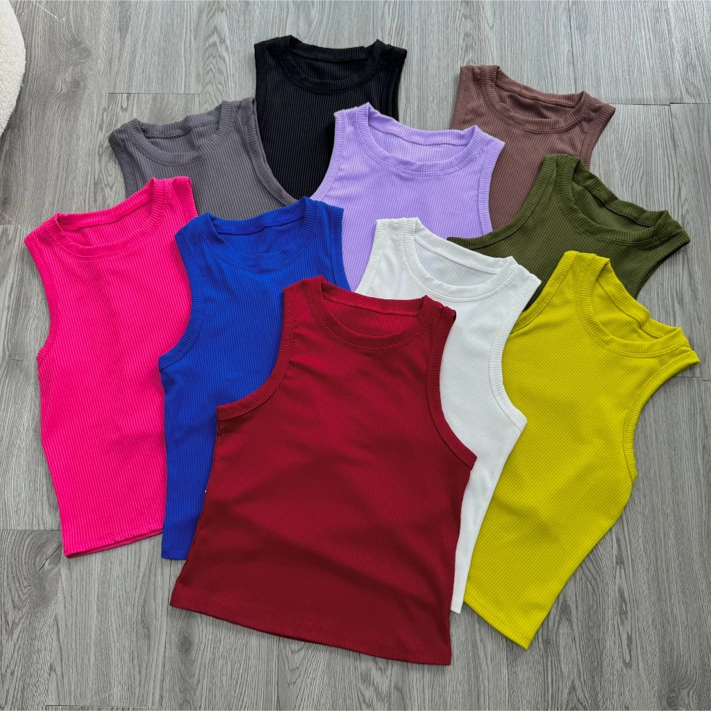 Áo thun ba lỗ  Bigsize nữ sát nách 60-95kg thời trang bigsize vải gân tăm co giãn màu basic dễ phối đồ - G8