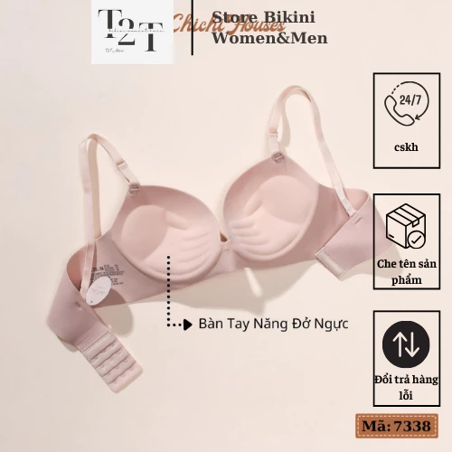 Áo Ngực Su Non Mềm Mút Bàn tay Nâng Ngực Mút 2cm Không Gọng