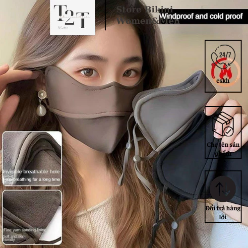 Combo 3 Khẩu trang chống nắng f50+ dày dặn có lỗ thở có gọng full túi zip cao cấp