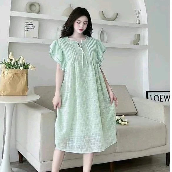 (Có size từ 45-100kg)Váy bầu,đầm bầu bigsize chất ren hoa 2 lớp cực xinh