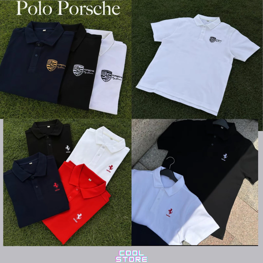 Áo polo porsche , ferrari , ngựa thêu full ,chất dày dặn,hàng xịn , cao cấp , tag mác đầy đủ chuẩn fomr COOL STORE