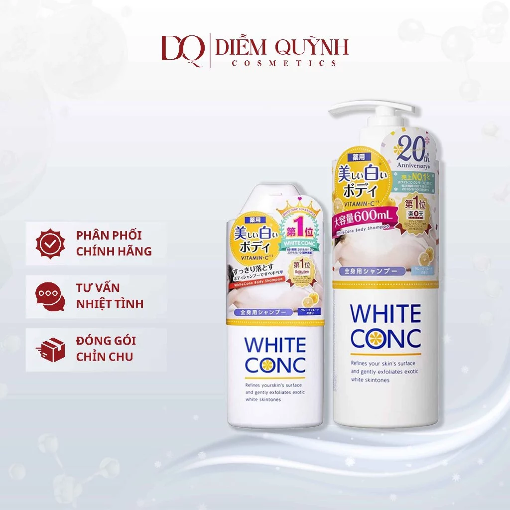 Sữa Tắm Dưỡng Da White ConC Nhật Bản, Trắng Da, mờ Thâm Sạm
