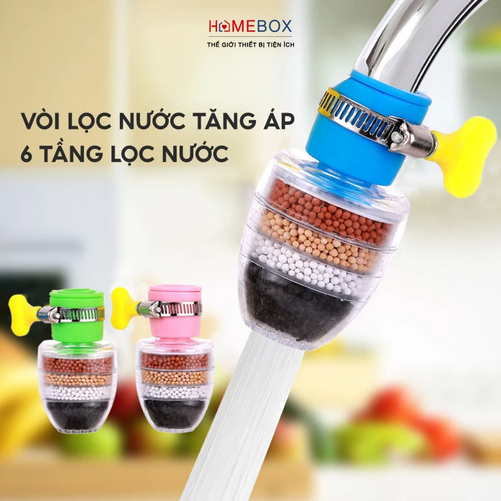 Đầu Vòi Lọc Nuớc Tăng Áp Bồn Rửa Chén Bát, Vòi Tăng Áp Có Khóa Để Bồn Rửa Chén Bát Tiện Lợi