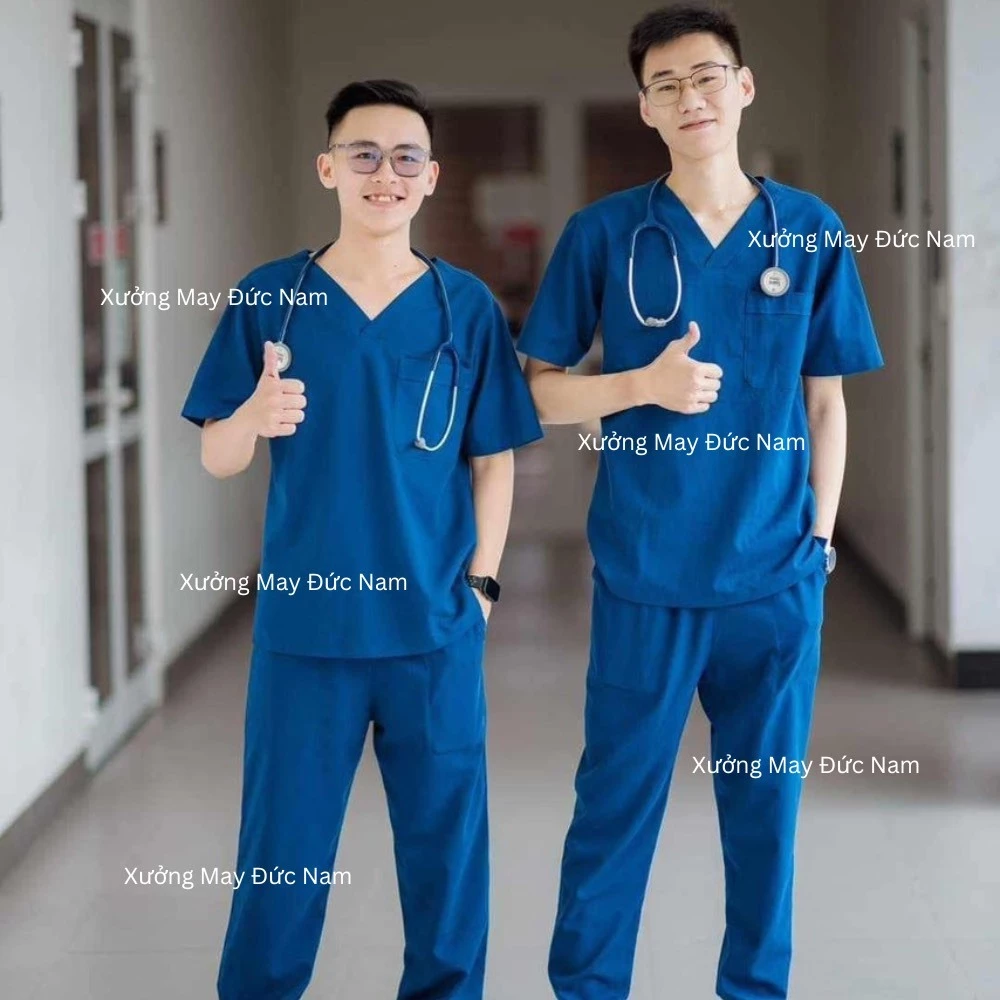 Bộ Scrubs Bác sĩ CAO CẤP Cotton lạnh, Đông phục Spa, Phòng khám , Dược sĩ, Điều dưỡng