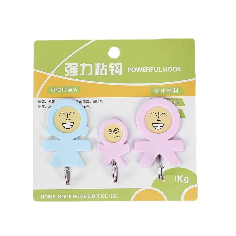 Vỉ 3 móc dán hình gia đình vui vẻ, dễ thương
