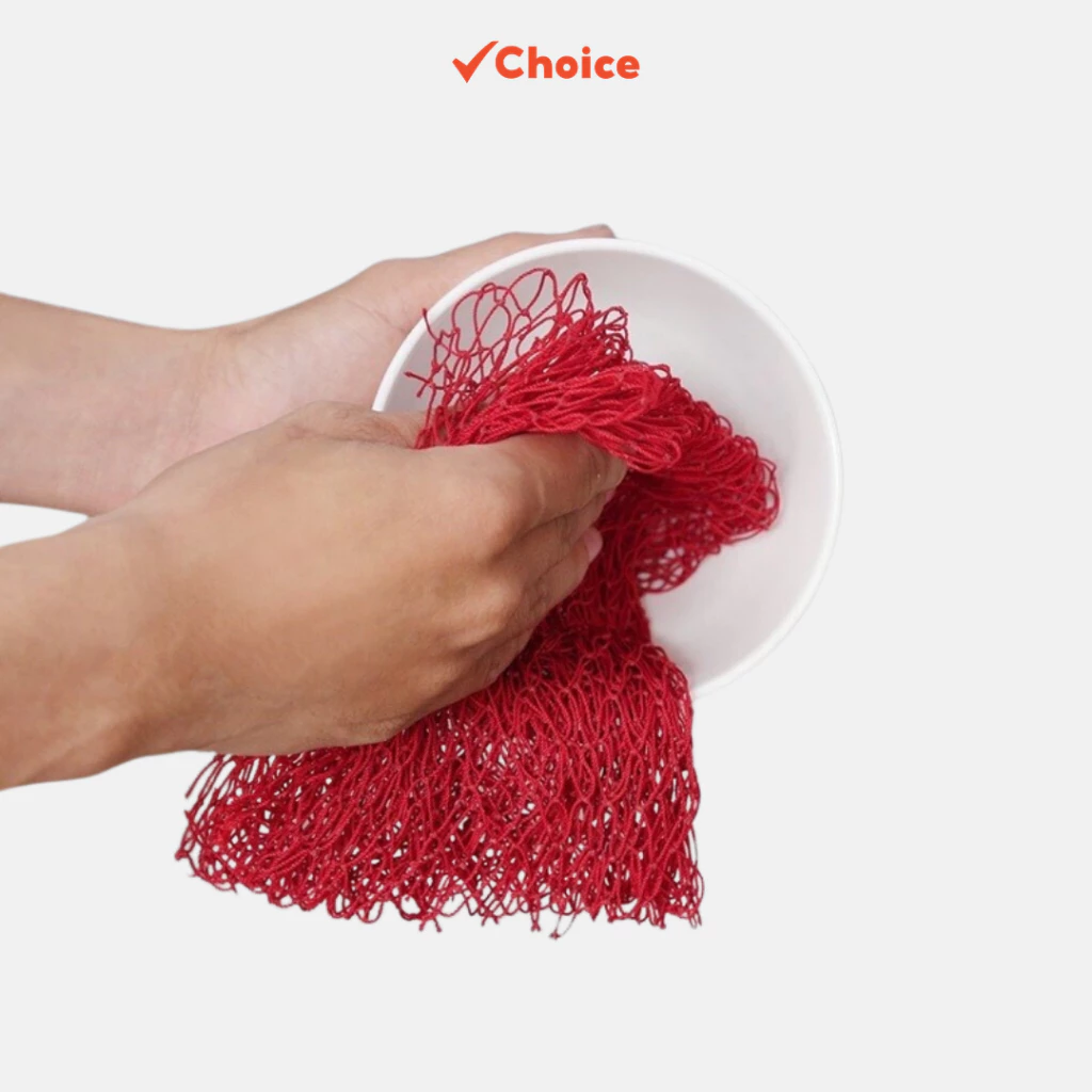 [LAIMAX] Rẻ Rửa Bát NH82 Loại To Miếng Sơ Rửa Bát Lưới Nhà Bếp, Lưới Rửa Bát Màu Đỏ