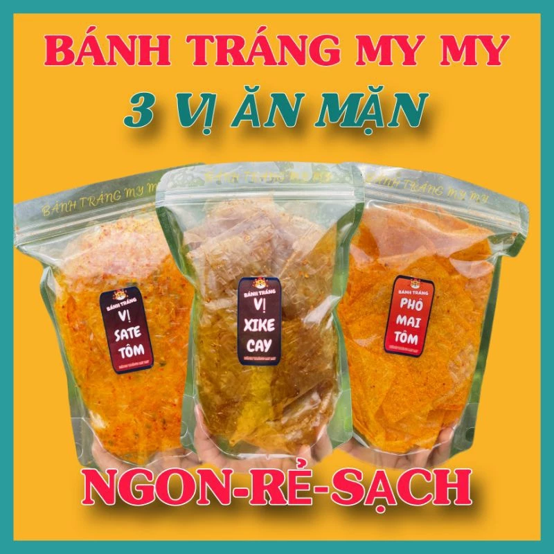 3 Bịch Bánh Tráng Trộn Tây Ninh Chay Mặn Tự Chọn