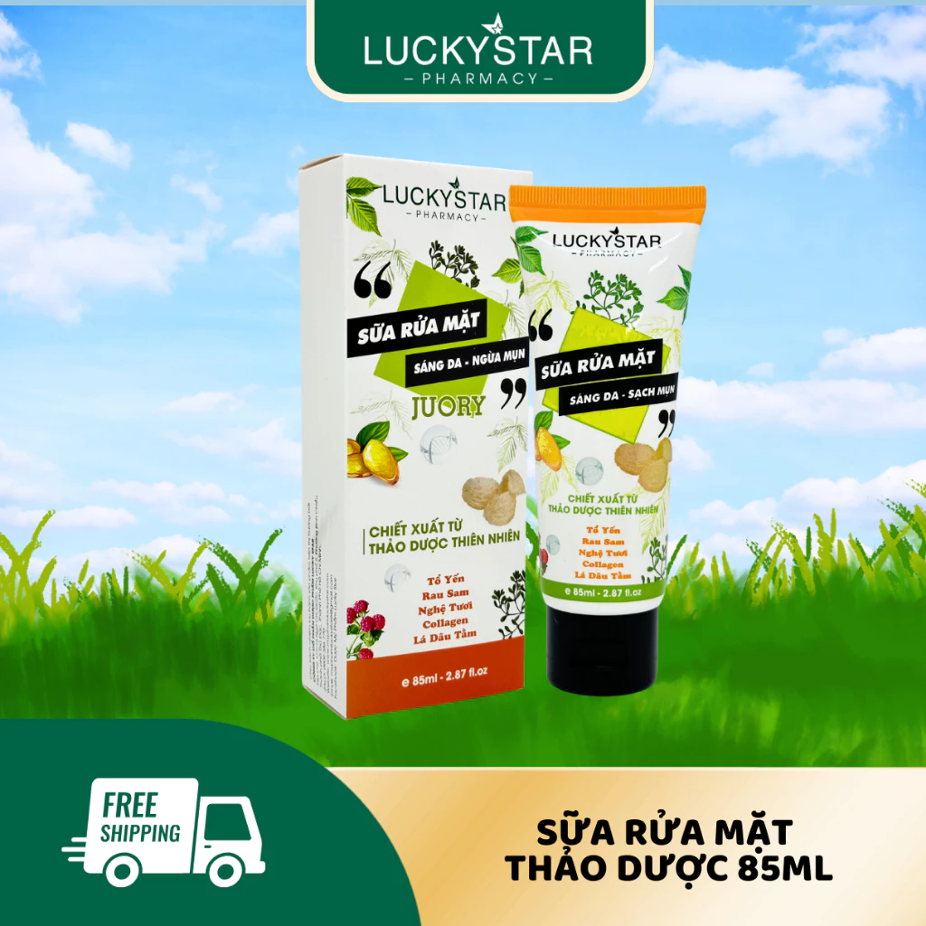 Sữa Rửa Mặt Thảo Dược Thiên Nhiên Lucky Star 85ml