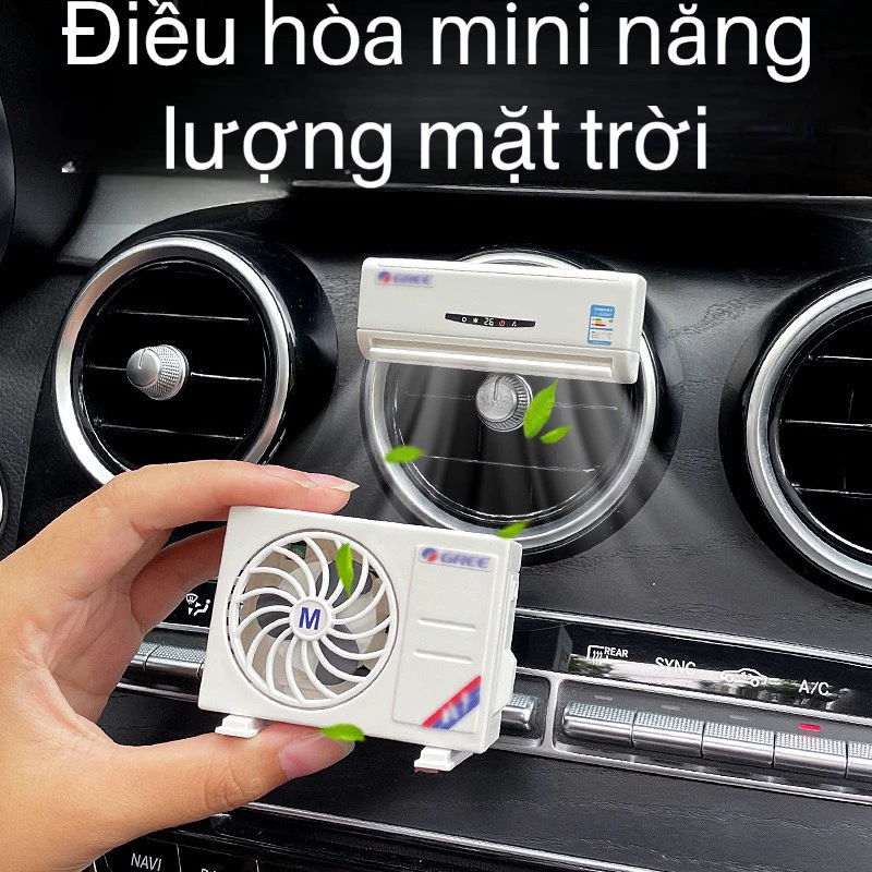 Điều hòa Mini Gắn Cửa Gió, Để Taplo Khuếch Tán Khử Mùi Sử Dụng Năng Lượng Mặt Trời Xoay Cánh Quạt Decor, Trang Trí Xe