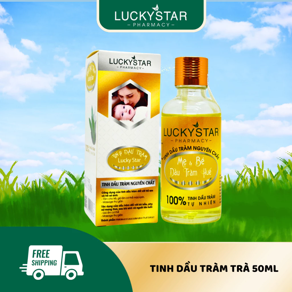 Tinh Dầu Tràm Nguyên Chất Mẹ và Bé Lucky Star 50ml