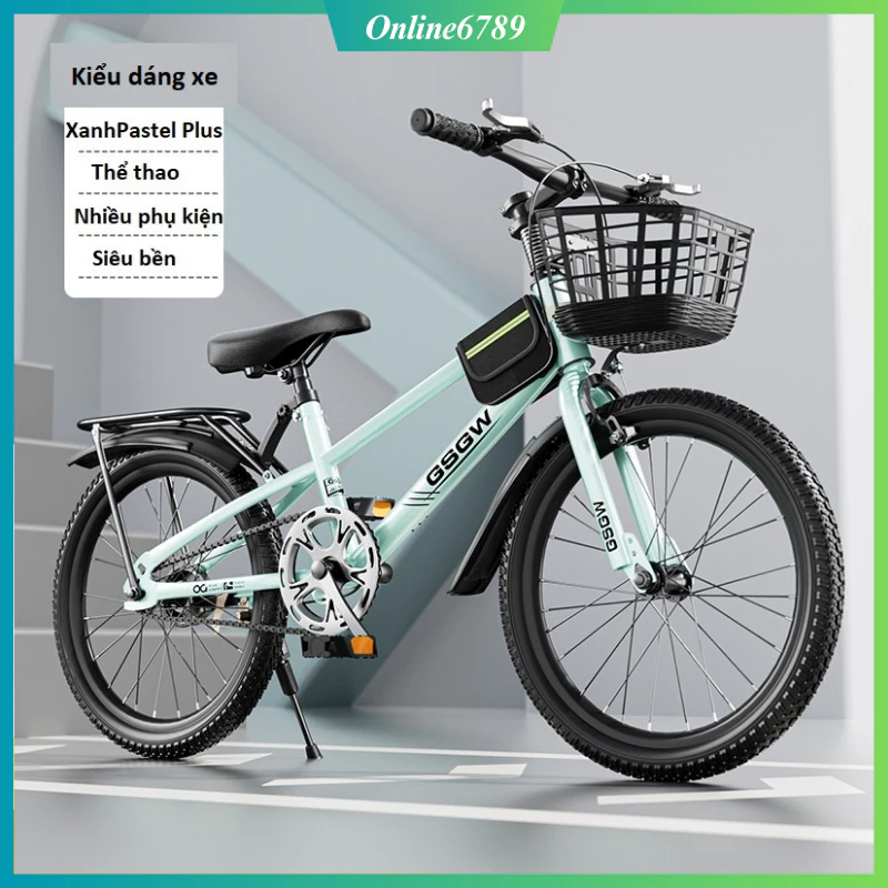 Xe đạp cho trẻ em cao cấp, thể thao size bánh 20/22/24 inch cho trẻ từ từ 1m1-1m6 bảo hành 24 tháng mã MS1