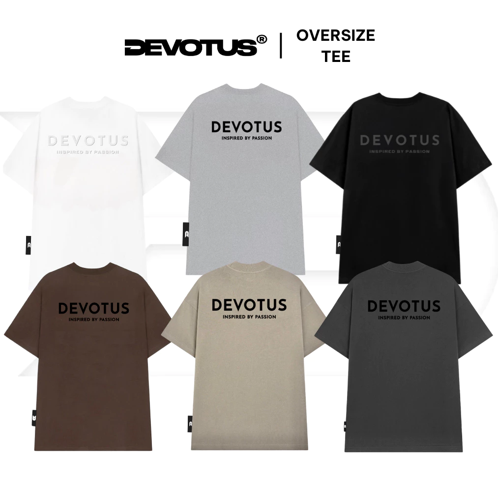 Áo thun form Oversize Local Brand Unisex Devotus Premium 100% Cotton - Fullbox - In nổi V2 7 màu