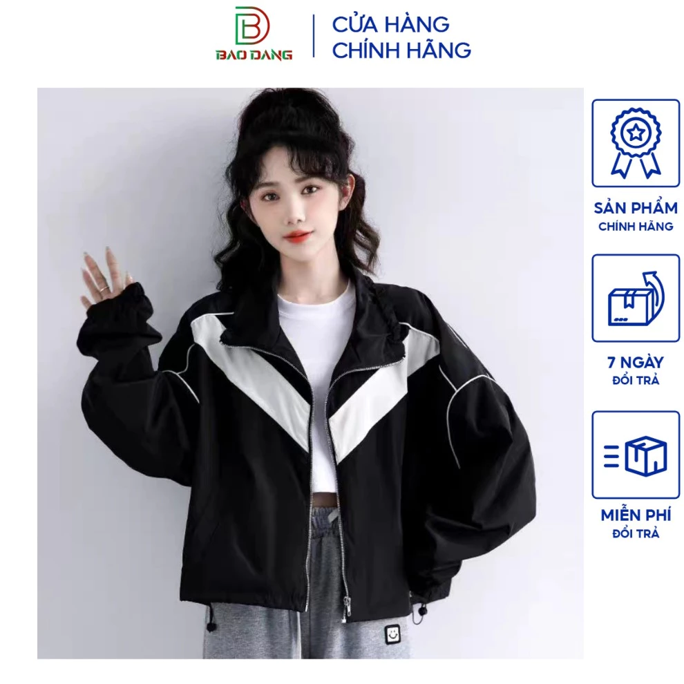 Áo khoác gió nam nữ form rộng unisex vải dù 2 lớp dày dặn Bảo Đăng.
