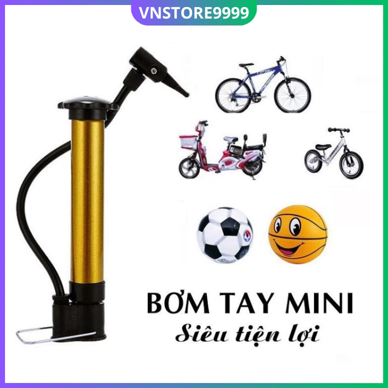 Bơm xe đạp trẻ em mimi cầm tay hữu dụng dùng cho bơm xe, bơm bóng, bơm phao