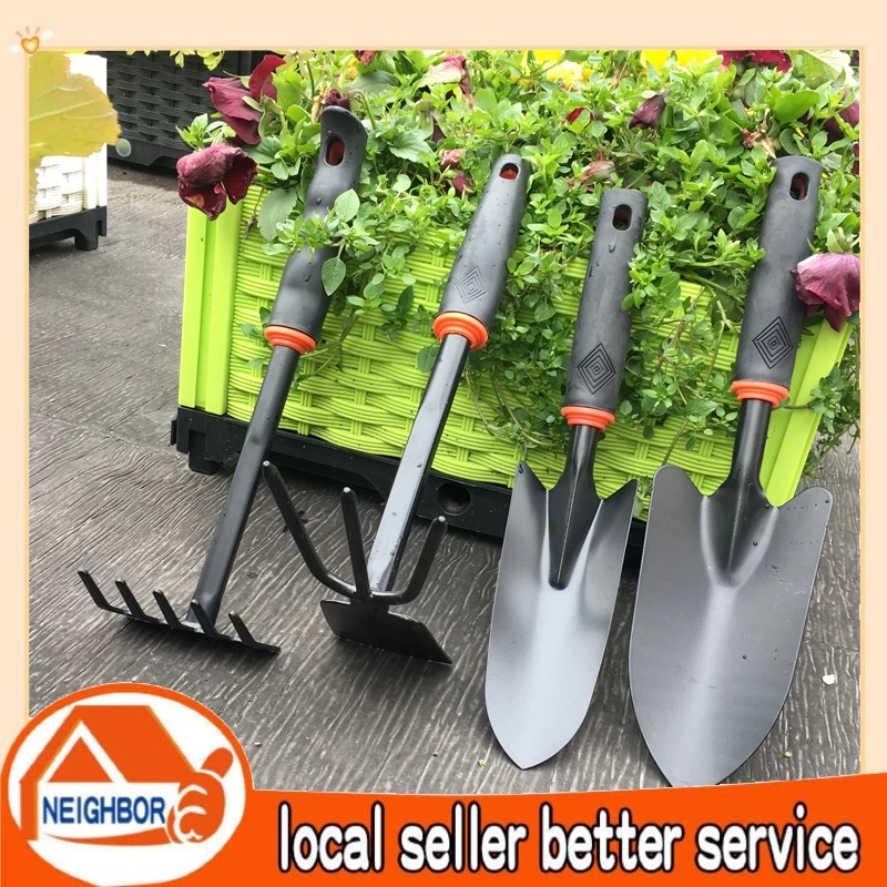 Bộ Dụng cụ làm vườn Cao cấp đa năng 3 Món Gồm 1 Cuốc,1 Xẻng to,1 Cào,độ bền cao,độ bền cao, tay cằm chắc chắn