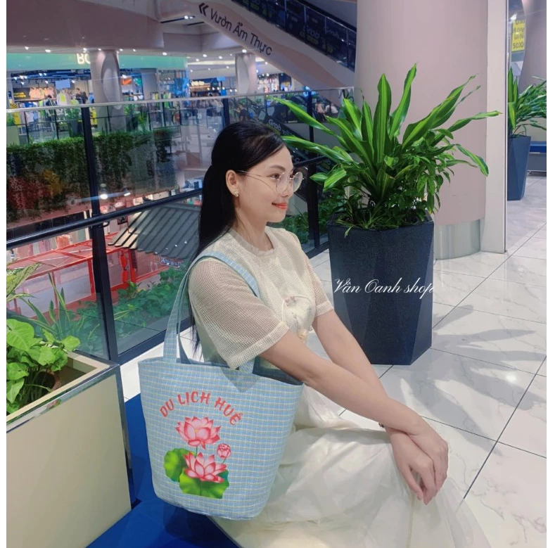túi cói du lịch tiện lợi, thời trang có khoá kéo