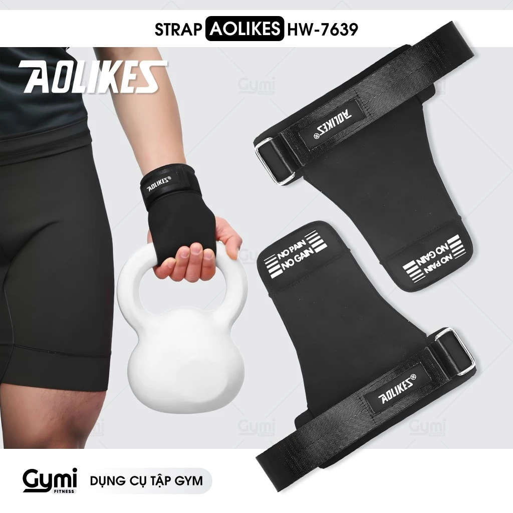 [1 Đôi] Găng Tay Tập Gym Lifting Aolikes HW-7639 - Strap Aolikes - AL7639