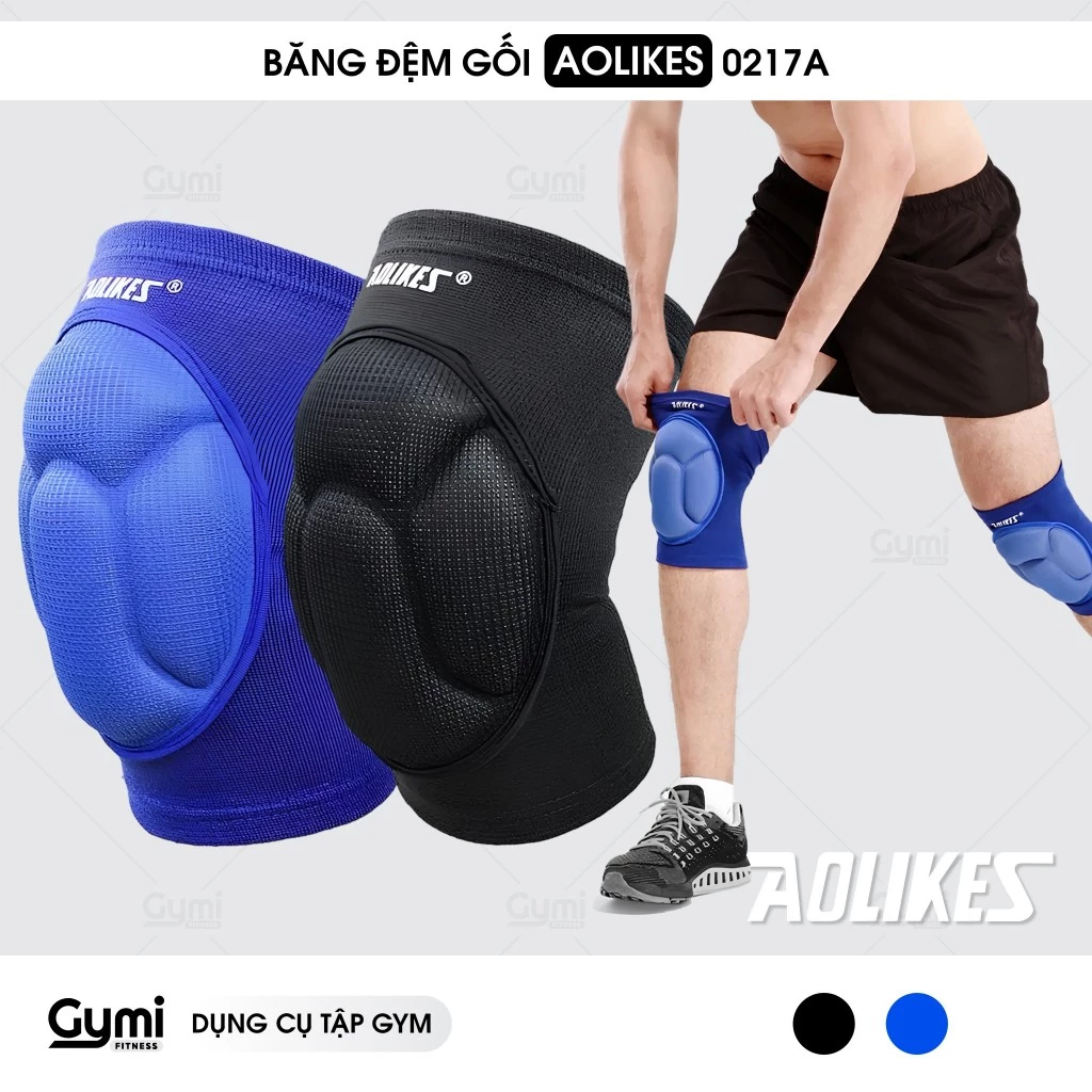 [1 Đôi] Băng Đệm Bảo Vệ Gối Aolikes 0217A - Băng Đầu Gối Thể Thao, Đá Bóng, Bóng Chuyền, Tập Gym - AL0217