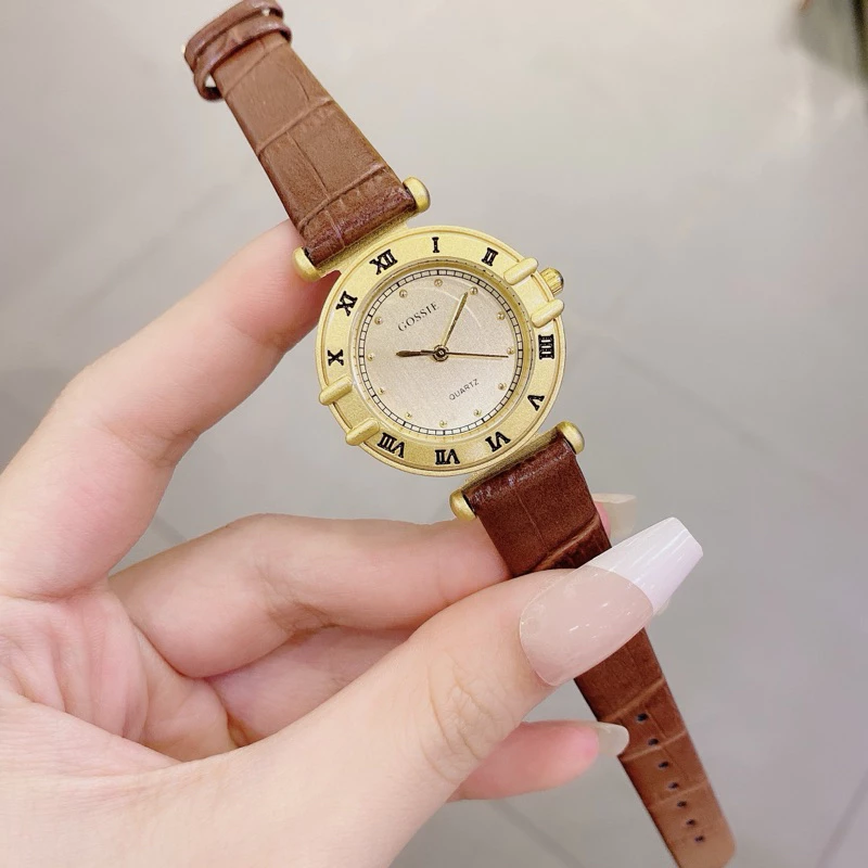 Đồng Hồ Nữ Gossie Mặt Cổ Điển Số Giờ La Mã