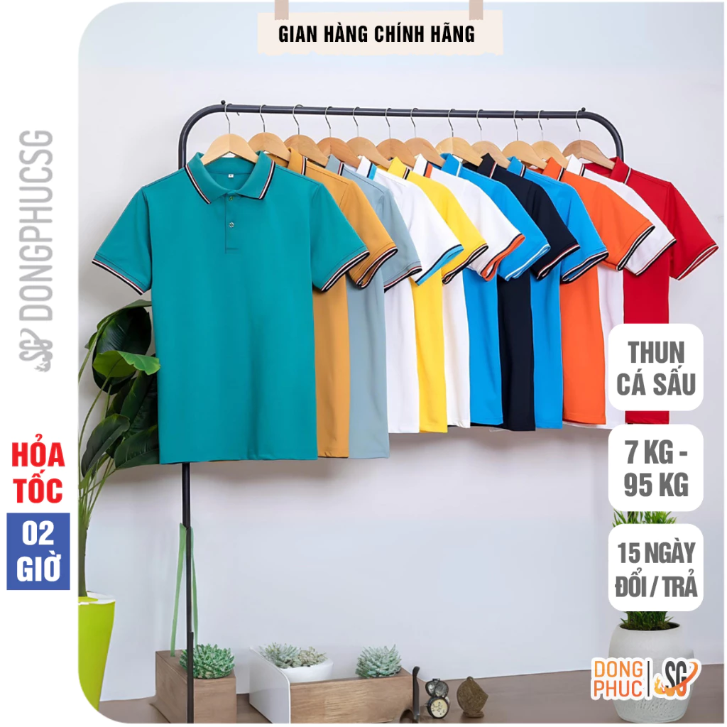 Áo polo gia đình chất vải thun cá sấu dày dặn đủ size cho nam nữ bé trai gái làm đồ đồng phục A3S2