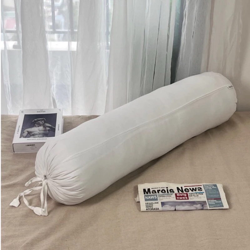 Ruột gối ôm bông hạt trắng tinh khiết 35x100cm, mềm mại, không gây kích ứng, an toàn cho da sẵn tại shop 5sbedding
