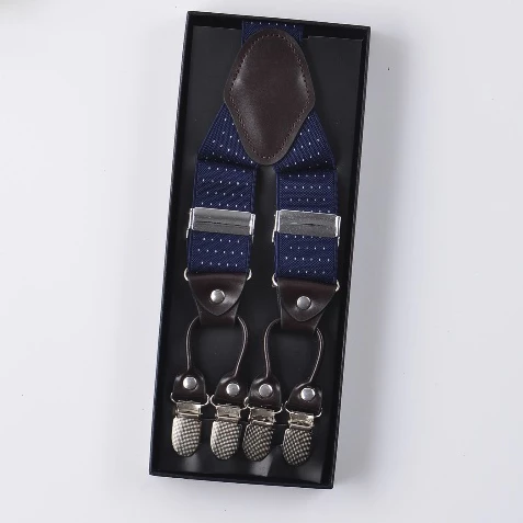 Đai đeo quần - Dây đeo quần chữ Y 6 kẹp trơn màu bản 3.5cm - Có Khoá Kẹp Thay Đổi Chiều Dài