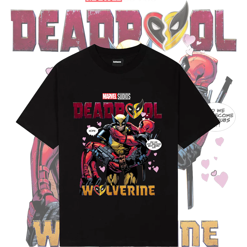 Áo thun form rộng nam nữ Marvel Deadpool 3 Wolverine Best Bubs Cover T-Shirt chất cotton cao cấp ĐL 250gsm